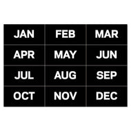 MasterVision® wholesale. Interchangeable Magnetic Board Accessories, Months Of Year, Black-white, 2