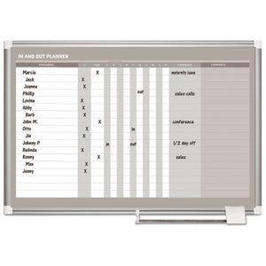 MasterVision® wholesale. In-out Magnetic Dry Erase Board, 36x24, Silver Frame. HSD Wholesale: Janitorial Supplies, Breakroom Supplies, Office Supplies.