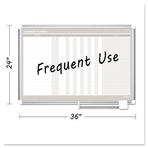 MasterVision® wholesale. In-out Magnetic Dry Erase Board, 36x24, Silver Frame. HSD Wholesale: Janitorial Supplies, Breakroom Supplies, Office Supplies.