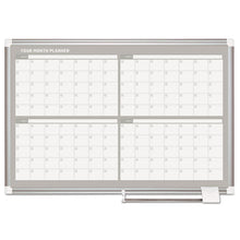 Load image into Gallery viewer, MasterVision® wholesale. 4 Month Planner, 36x24, Aluminum Frame. HSD Wholesale: Janitorial Supplies, Breakroom Supplies, Office Supplies.