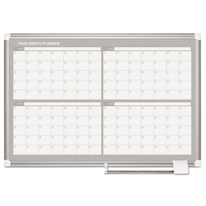 MasterVision® wholesale. 4 Month Planner, 36x24, Aluminum Frame. HSD Wholesale: Janitorial Supplies, Breakroom Supplies, Office Supplies.