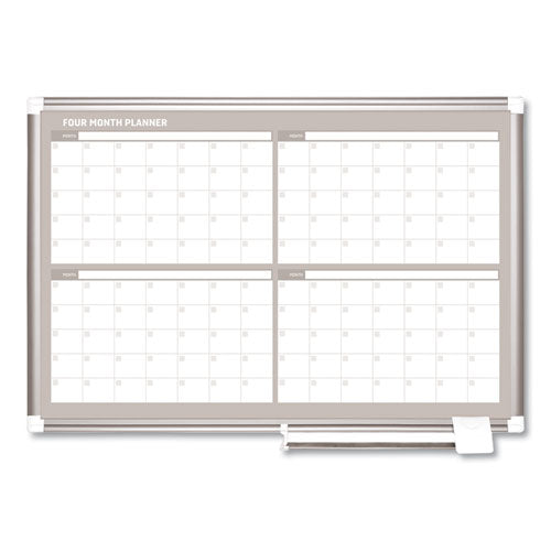 MasterVision® wholesale. 4 Month Planner, 36x24, Aluminum Frame. HSD Wholesale: Janitorial Supplies, Breakroom Supplies, Office Supplies.