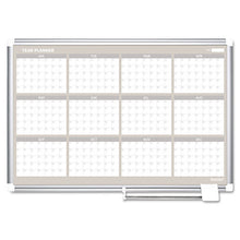 Load image into Gallery viewer, MasterVision® wholesale. 12 Month Year Planner, 36x24, Aluminum Frame. HSD Wholesale: Janitorial Supplies, Breakroom Supplies, Office Supplies.