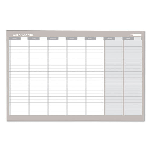 MasterVision® wholesale. Weekly Planner, 36x24, Aluminum Frame. HSD Wholesale: Janitorial Supplies, Breakroom Supplies, Office Supplies.