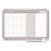 Load image into Gallery viewer, MasterVision® wholesale. Monthly Planner, 36x24, Silver Frame. HSD Wholesale: Janitorial Supplies, Breakroom Supplies, Office Supplies.