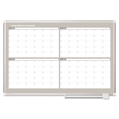 MasterVision® wholesale. 4 Month Planner, 48x36, White-silver. HSD Wholesale: Janitorial Supplies, Breakroom Supplies, Office Supplies.
