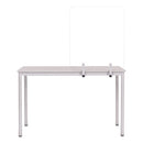 MasterVision® wholesale. Protector Series Frameless Glass Desktop Divider, 23.6 X 0.16 X 35.4, Clear-aluminum. HSD Wholesale: Janitorial Supplies, Breakroom Supplies, Office Supplies.