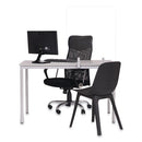 MasterVision® wholesale. Protector Series Frameless Glass Desktop Divider, 23.6 X 0.16 X 35.4, Clear-aluminum. HSD Wholesale: Janitorial Supplies, Breakroom Supplies, Office Supplies.