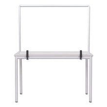 Load image into Gallery viewer, MasterVision® wholesale. Protector Series Glass Aluminum Desktop Divider, 35.4 X 0.16 X 23.6, Clear. HSD Wholesale: Janitorial Supplies, Breakroom Supplies, Office Supplies.