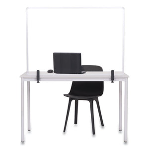 MasterVision® wholesale. Protector Series Glass Aluminum Desktop Divider, 35.4 X 0.16 X 23.6, Clear. HSD Wholesale: Janitorial Supplies, Breakroom Supplies, Office Supplies.