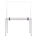 MasterVision® wholesale. Protector Series Glass Aluminum Desktop Divider, 47.2 X 0.16 X 35.4, Clear. HSD Wholesale: Janitorial Supplies, Breakroom Supplies, Office Supplies.