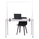 MasterVision® wholesale. Protector Series Glass Aluminum Desktop Divider, 47.2 X 0.16 X 35.4, Clear. HSD Wholesale: Janitorial Supplies, Breakroom Supplies, Office Supplies.