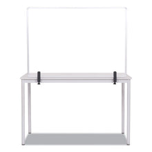 Load image into Gallery viewer, MasterVision® wholesale. Protector Series Glass Aluminum Desktop Divider, 40.9 X 0.16 X 27.6, Clear. HSD Wholesale: Janitorial Supplies, Breakroom Supplies, Office Supplies.