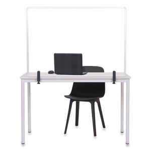 MasterVision® wholesale. Protector Series Glass Aluminum Desktop Divider, 40.9 X 0.16 X 27.6, Clear. HSD Wholesale: Janitorial Supplies, Breakroom Supplies, Office Supplies.