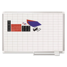 Load image into Gallery viewer, MasterVision® wholesale. Grid Planning Board W- Accessories, 1 X 2 Grid, 36 X 24, White-silver. HSD Wholesale: Janitorial Supplies, Breakroom Supplies, Office Supplies.