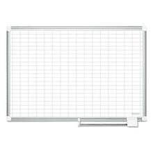 Load image into Gallery viewer, MasterVision® wholesale. Grid Planning Board W- Accessories, 1 X 2 Grid, 36 X 24, White-silver. HSD Wholesale: Janitorial Supplies, Breakroom Supplies, Office Supplies.