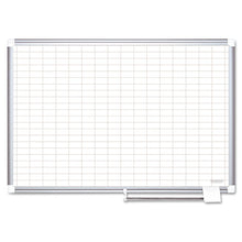 Load image into Gallery viewer, MasterVision® wholesale. Grid Planning Board, 1 X 2 Grid, 48 X 36, White-silver. HSD Wholesale: Janitorial Supplies, Breakroom Supplies, Office Supplies.