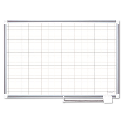 MasterVision® wholesale. Grid Planning Board, 1 X 2 Grid, 48 X 36, White-silver. HSD Wholesale: Janitorial Supplies, Breakroom Supplies, Office Supplies.