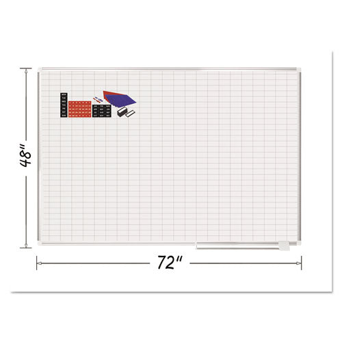 MasterVision® wholesale. Grid Planning Board W- Accessories, 1 X 2 Grid, 72 X 48, White-silver. HSD Wholesale: Janitorial Supplies, Breakroom Supplies, Office Supplies.