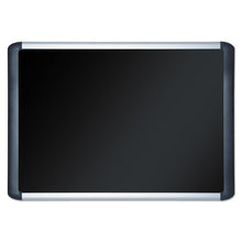 Load image into Gallery viewer, MasterVision® wholesale. Black Fabric Bulletin Board, 24 X 36, Silver-black. HSD Wholesale: Janitorial Supplies, Breakroom Supplies, Office Supplies.