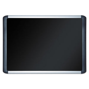 MasterVision® wholesale. Black Fabric Bulletin Board, 24 X 36, Silver-black. HSD Wholesale: Janitorial Supplies, Breakroom Supplies, Office Supplies.