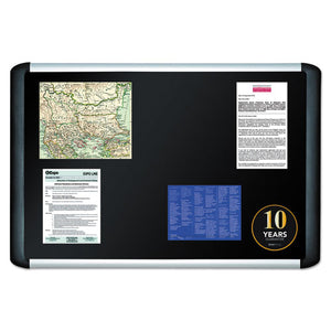 MasterVision® wholesale. Black Fabric Bulletin Board, 24 X 36, Silver-black. HSD Wholesale: Janitorial Supplies, Breakroom Supplies, Office Supplies.