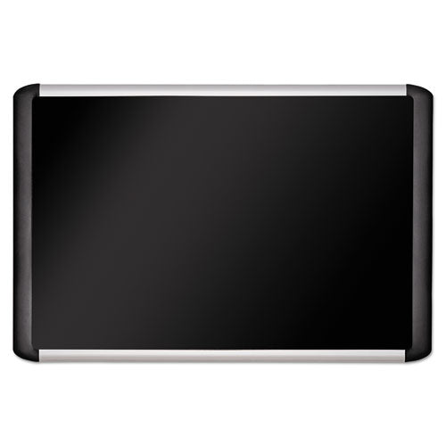 MasterVision® wholesale. Black Fabric Bulletin Board, 24 X 36, Silver-black. HSD Wholesale: Janitorial Supplies, Breakroom Supplies, Office Supplies.