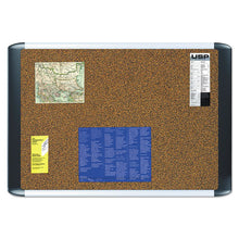 Load image into Gallery viewer, MasterVision® wholesale. Tech Cork Board, 24x36, Silver-black Frame. HSD Wholesale: Janitorial Supplies, Breakroom Supplies, Office Supplies.