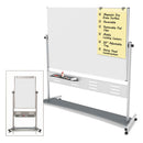MasterVision® wholesale. Magnetic Reversible Mobile Easel, Vertical Orientation, 35.4" X 47.2", Board, 80" Tall Easel, White-silver. HSD Wholesale: Janitorial Supplies, Breakroom Supplies, Office Supplies.