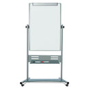 MasterVision® wholesale. Magnetic Reversible Mobile Easel, Vertical Orientation, 35.4" X 47.2", Board, 80" Tall Easel, White-silver. HSD Wholesale: Janitorial Supplies, Breakroom Supplies, Office Supplies.