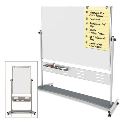 MasterVision® wholesale. Magnetic Reversible Mobile Easel, Vertical Orientation, 35.4