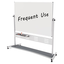 Load image into Gallery viewer, MasterVision® wholesale. Magnetic Reversible Mobile Easel, Horizontal Orientation, 70.8&quot; X 47.2&quot; Board, 80&quot; Tall Easel, White-silver. HSD Wholesale: Janitorial Supplies, Breakroom Supplies, Office Supplies.