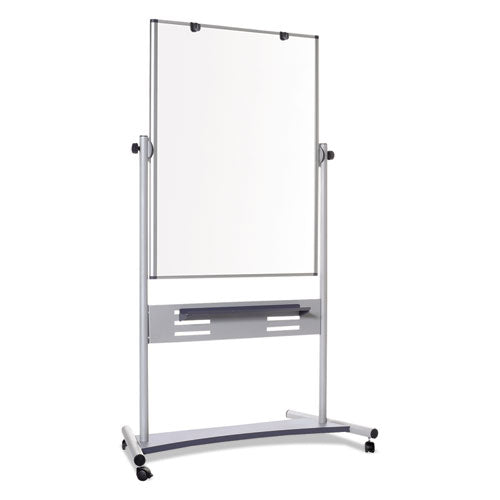MasterVision® wholesale. Magnetic Reversible Mobile Easel, Horizontal Orientation, 70.8" X 47.2" Board, 80" Tall Easel, White-silver. HSD Wholesale: Janitorial Supplies, Breakroom Supplies, Office Supplies.