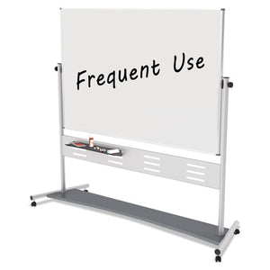 MasterVision® wholesale. Magnetic Reversible Mobile Easel, Horizontal Orientation, 70.8" X 47.2" Board, 80" Tall Easel, White-silver. HSD Wholesale: Janitorial Supplies, Breakroom Supplies, Office Supplies.