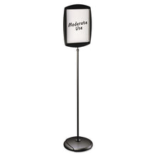 Load image into Gallery viewer, MasterVision® wholesale. Floor Stand Sign Holder, Rectangle, 15x11 Sign, 66&quot;h, Black Frame. HSD Wholesale: Janitorial Supplies, Breakroom Supplies, Office Supplies.