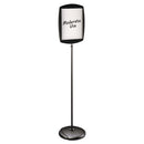 MasterVision® wholesale. Floor Stand Sign Holder, Rectangle, 15x11 Sign, 66"h, Black Frame. HSD Wholesale: Janitorial Supplies, Breakroom Supplies, Office Supplies.