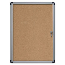 Load image into Gallery viewer, MasterVision® wholesale. Slim-line Enclosed Cork Bulletin Board, 28 X 38, Aluminum Case. HSD Wholesale: Janitorial Supplies, Breakroom Supplies, Office Supplies.