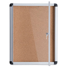 Load image into Gallery viewer, MasterVision® wholesale. Slim-line Enclosed Cork Bulletin Board, 28 X 38, Aluminum Case. HSD Wholesale: Janitorial Supplies, Breakroom Supplies, Office Supplies.