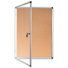 Load image into Gallery viewer, MasterVision® wholesale. Slim-line Enclosed Cork Bulletin Board, 28 X 38, Aluminum Case. HSD Wholesale: Janitorial Supplies, Breakroom Supplies, Office Supplies.