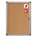 MasterVision® wholesale. Slim-line Enclosed Cork Bulletin Board, 28 X 38, Aluminum Case. HSD Wholesale: Janitorial Supplies, Breakroom Supplies, Office Supplies.