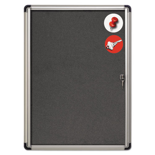 MasterVision® wholesale. Slim-line Enclosed Fabric Bulletin Board, 28 X 38, Aluminum Case. HSD Wholesale: Janitorial Supplies, Breakroom Supplies, Office Supplies.