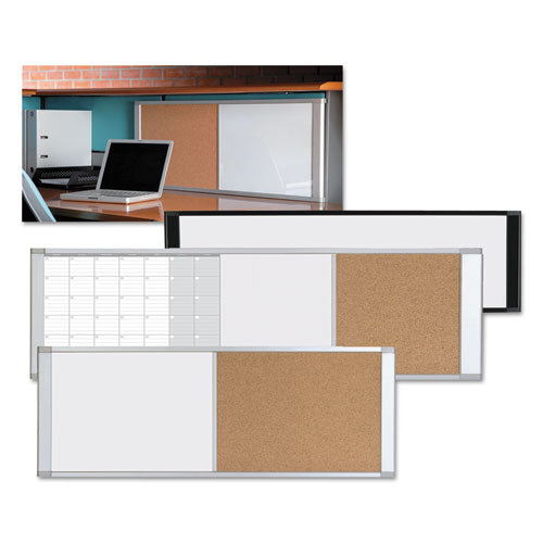 MasterVision® wholesale. Combo Cubicle Workstation Dry Erase-cork Board, 48x18, Silver Frame. HSD Wholesale: Janitorial Supplies, Breakroom Supplies, Office Supplies.