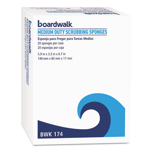 Boardwalk® wholesale. Boardwalk Scrubbing Sponge, Medium Duty, 3.6 X 6.1, 0.75" Thick, Yellow-green, Individually Wrapped, 20-carton. HSD Wholesale: Janitorial Supplies, Breakroom Supplies, Office Supplies.