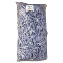 Load image into Gallery viewer, Boardwalk® wholesale. Boardwalk Mop Head, Standard Head, Cotton-synthetic Fiber, Cut-end, #24, Blue, 12-carton. HSD Wholesale: Janitorial Supplies, Breakroom Supplies, Office Supplies.