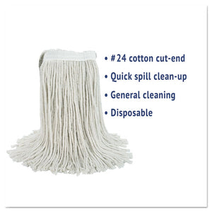 Boardwalk® wholesale. Boardwalk Cut-end Wet Mop Head, Cotton, No. 24, White. HSD Wholesale: Janitorial Supplies, Breakroom Supplies, Office Supplies.