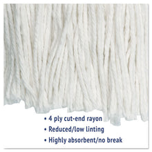 Load image into Gallery viewer, Boardwalk® wholesale. Boardwalk Cut-end Wet Mop Head, Rayon, No. 24, White, 12-carton. HSD Wholesale: Janitorial Supplies, Breakroom Supplies, Office Supplies.