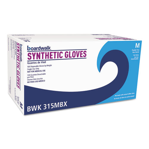 Boardwalk® wholesale. Boardwalk Powder-free Synthetic Vinyl Gloves, Medium, Cream, 4 Mil, 1000-carton. HSD Wholesale: Janitorial Supplies, Breakroom Supplies, Office Supplies.