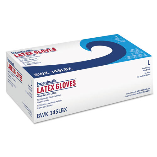 General-purpose Latex Gloves, Natural, Large, Powder-free, 4.4 Mil, 1000-carton