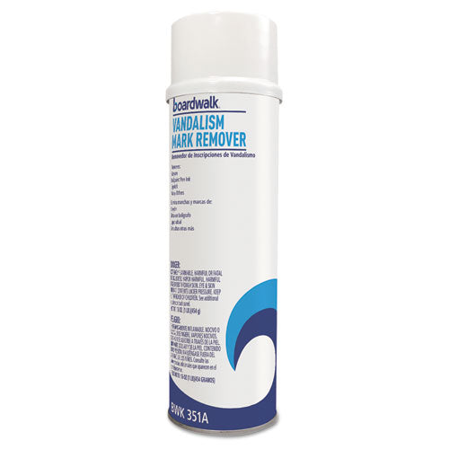 Boardwalk® wholesale. Boardwalk Vandalism Mark Remover, 16 Oz Aerosol Spray, 12-carton. HSD Wholesale: Janitorial Supplies, Breakroom Supplies, Office Supplies.