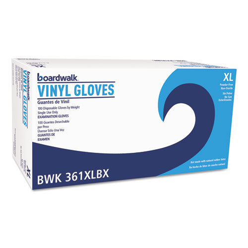 Boardwalk® wholesale. Boardwalk Exam Vinyl Gloves, Clear, X-large, 3 3-5 Mil, 1000-carton. HSD Wholesale: Janitorial Supplies, Breakroom Supplies, Office Supplies.